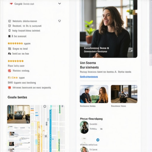 Google Business Profile showing reviews, photos, and local search rankings