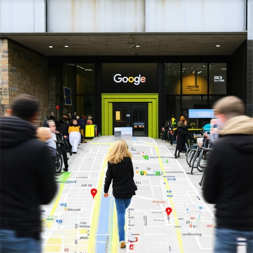 A vibrant storefront in Detroit with a digital overlay highlighting Google Maps rankings.