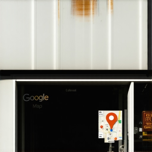 Detroit Business on Google Maps A storefront in Detroit with a Google Maps marker overlay showing high visibility.