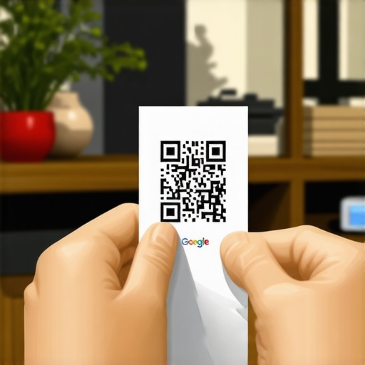 Customer scanning QR code to leave a Google review at a Detroit business
