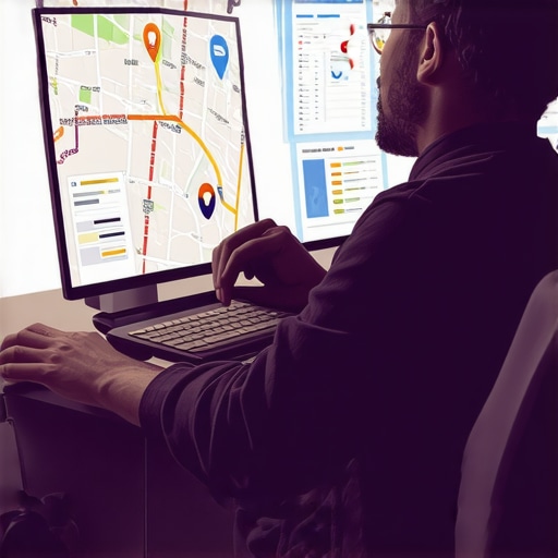 Detroit business owner reviewing local SEO analytics on a laptop