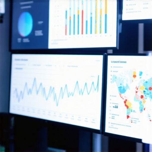 A person analyzing SEO data on a computer screen showing Detroit maps and rank charts