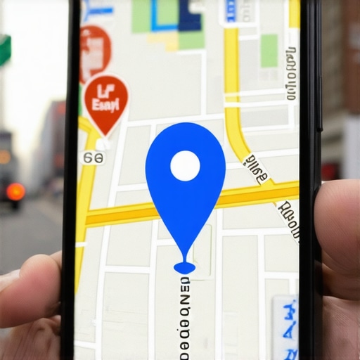 A smartphone showing a verified local business location on a Detroit map.