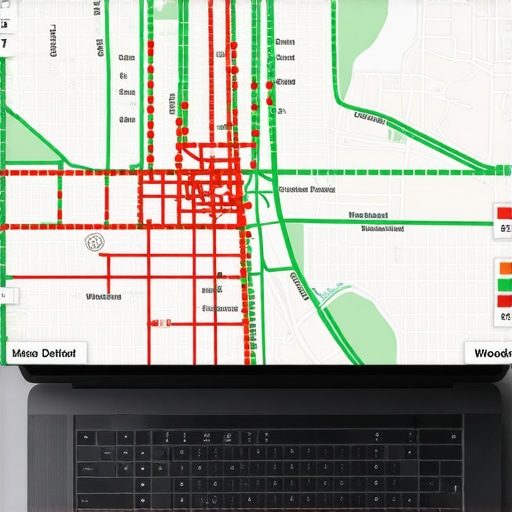 A grid tracking map showing how a Detroit business ranks differently across various neighborhoods.
