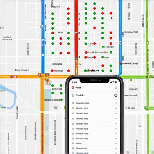 A geo-grid heatmap showing local SEO visibility across various Detroit neighborhoods on a digital map.
