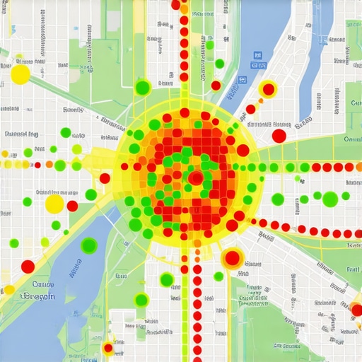Detroit Local SEO Heat Map Analysis Visualization of Google Maps ranking strength across different Detroit neighborhoods.