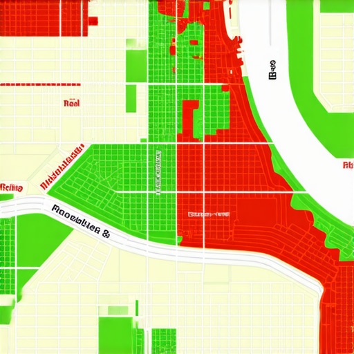 A digital map audit showing local search rankings across different Detroit neighborhoods.