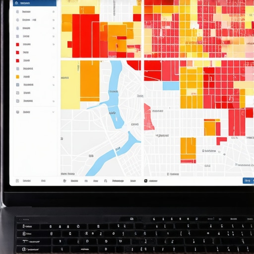 Heat map showing search ranking strength across Detroit neighborhoods