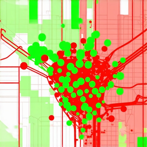 Detroit Local SEO Proximity Heat Map A grid visualization showing how local search rankings change across different Detroit neighborhoods.