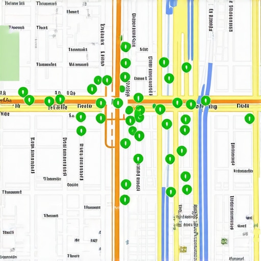 A map of Detroit showing high local search rankings across multiple neighborhoods.