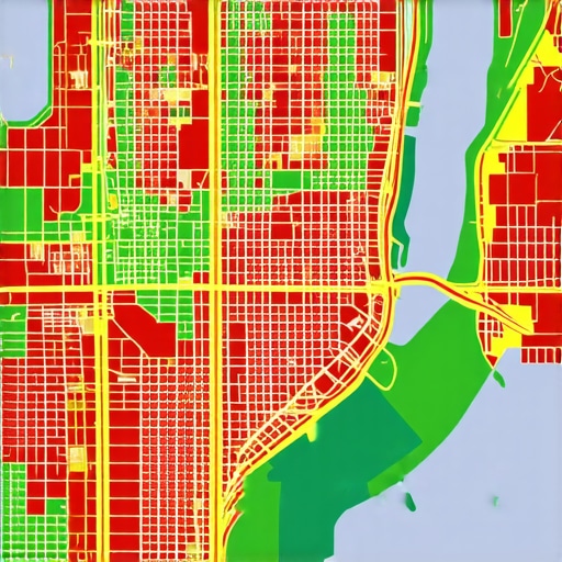 A map of Detroit with a local search ranking heatmap showing how visibility changes by neighborhood.