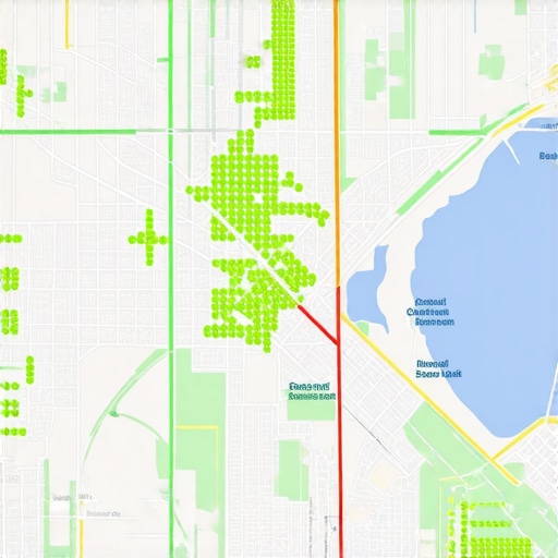 A map of Detroit showing successful local SEO ranking pins across various neighborhoods