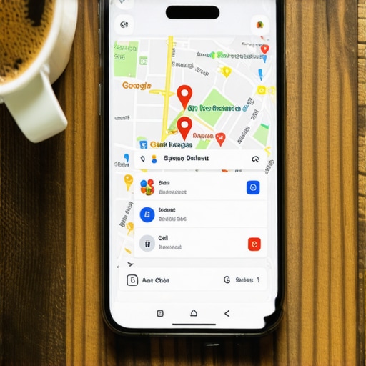 A smartphone showing local business listings on a map in Detroit.